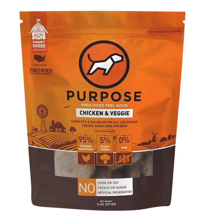 PURPOSE 單一蛋白 凍乾生肉主糧 (犬用) 雞肉
